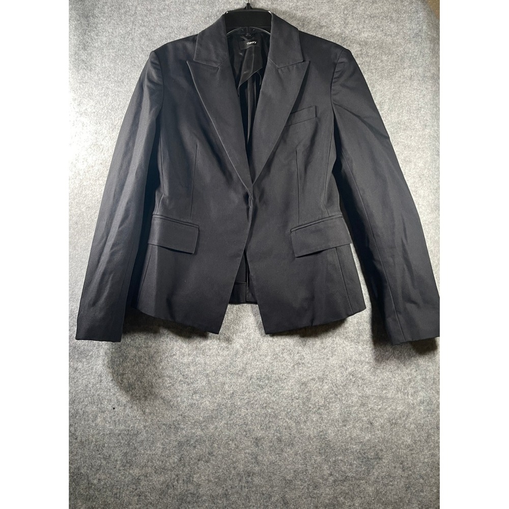 Theory Black Brince Approach Structured Blazer Jacket Size 2
